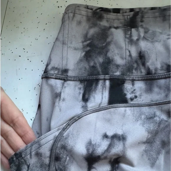Lululemon Wunder Train High-Rise Crop 23" Tie Dye Graphite sz.4 - Picture 5 of 11